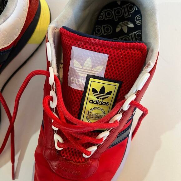 Adidas sneakers, women's size 8 1/2, red running shoes - Picture 5 of 12